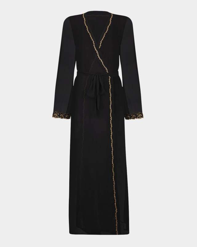 Eblouissante Icone Embroidered Chiffon Rob